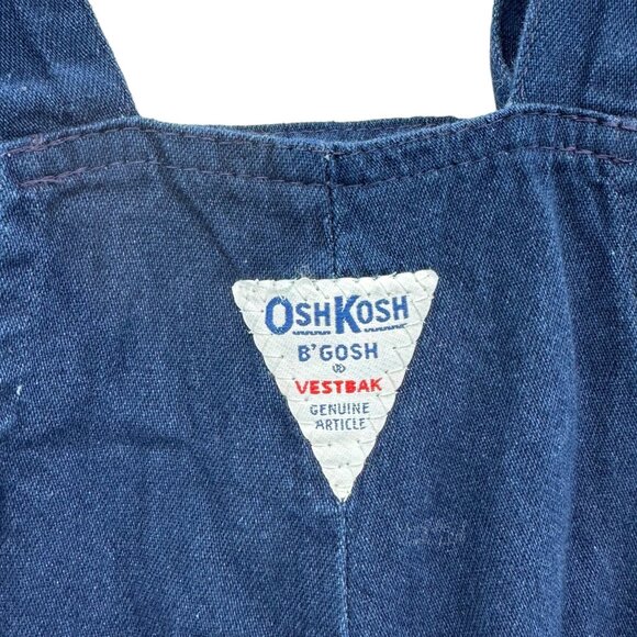 OshKosh b'gosh Vintage 1980's USA Union Made Vestbak Jumper Dress Size 6X - Picture 6 of 7